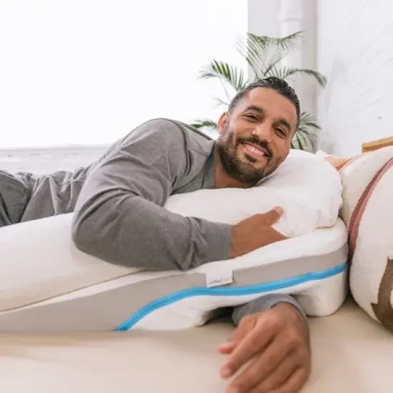 MedCline Shoulder Relief System - Bed Wedge & Full Body Shoulder Pillow for Side Sleepers - with Arm Hole image {3}