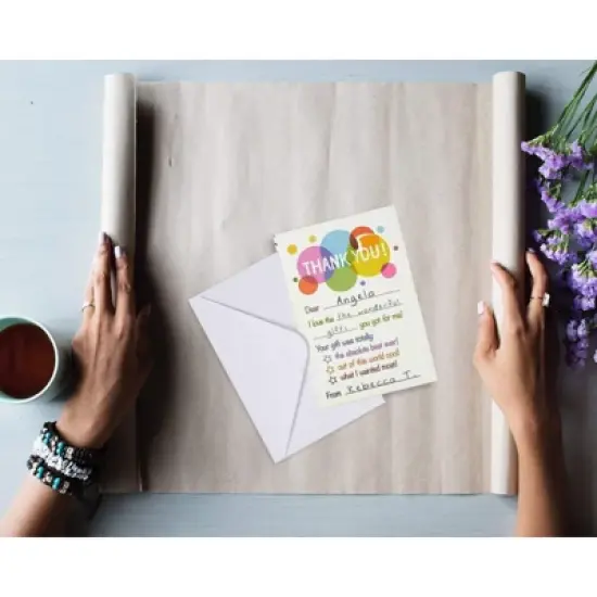 50-Count Bulk Post card Style Thank You Cards Set Thanks note with Envelopes image {2}