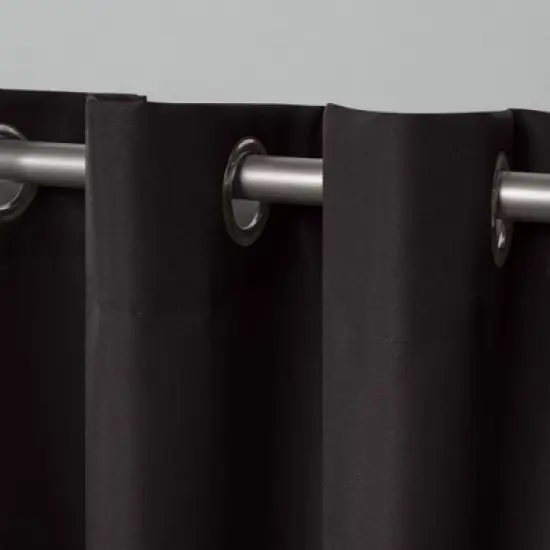 Set of 2 Indoor/Outdoor Solid Cabana Grommet Top Curtain Panels - Exclusive Home image {6}