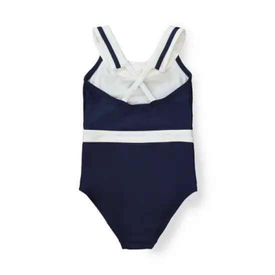 Hope & Henry Girls' One-Piece Sailor Swimsuit, Toddler image {3}