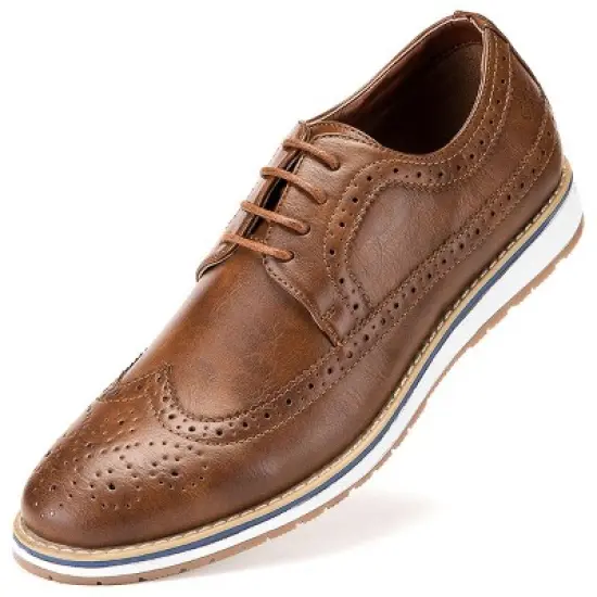 Mio Marino - Men's Ornate Wingtip Oxford Shoes image {9}
