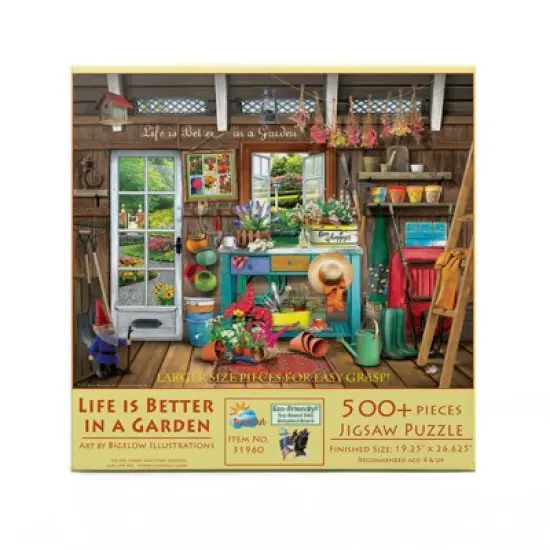 Sunsout Life is Better in a Garden 500 pc Large Pieces  Jigsaw Puzzle 31960 image {2}