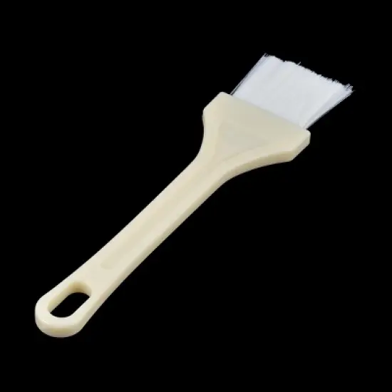 Unique Bargains Cookware BBQ Plastic Handle Pastry Basting Brush Beige White 7" image {2}