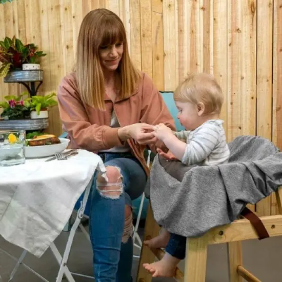 Boppy Compact Antibacterial Shopping Cart Cover - Gray image {1}