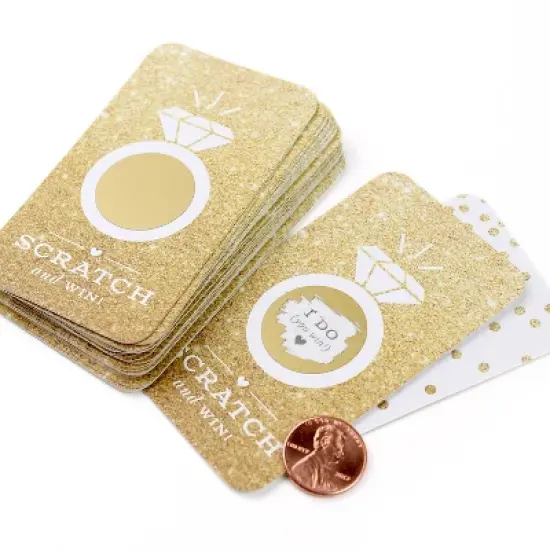 24ct Faux Glitter Scratch-off Game Cards image {1}