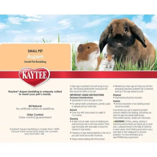 Kaytee Aspen Odor Control Small Pet Bedding, 8cu ft image {2}