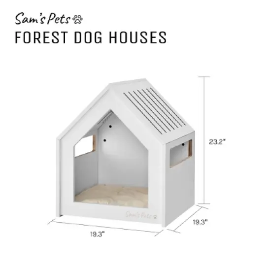 Sam's Pets Forest 23'' Dog House In White Oak image {6}