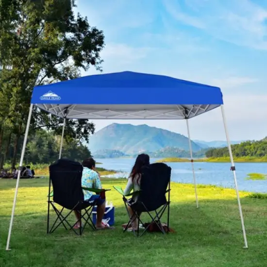 EAGLE PEAK 10x10ft Slant Leg Pop Up Canopy Tent,10x10 Base 8x8 Top image {5}