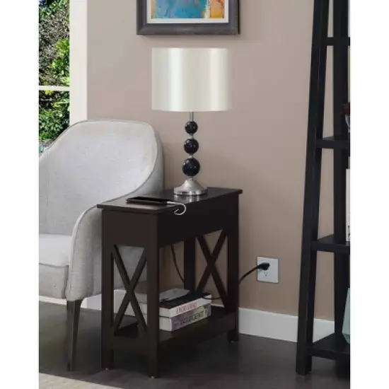 Oxford Flip Top End Table with Charging Station - Breighton Home image {1}