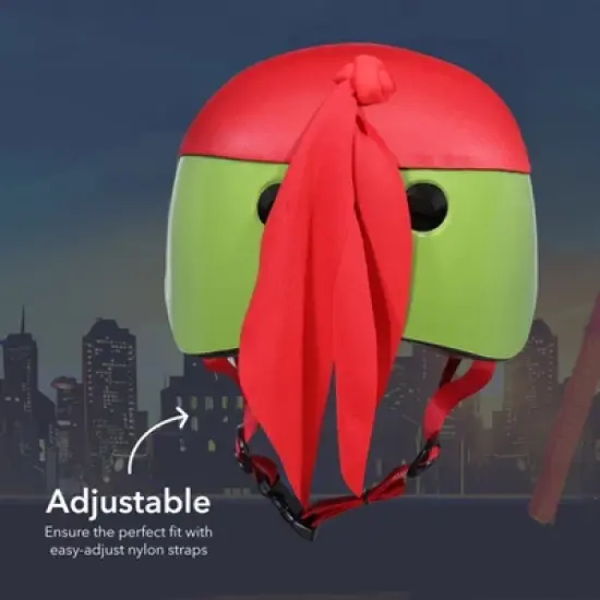 Teenage Mutant Ninja Raphael Helmet for Kids Adjustable Fit Ages 3+ image {5}