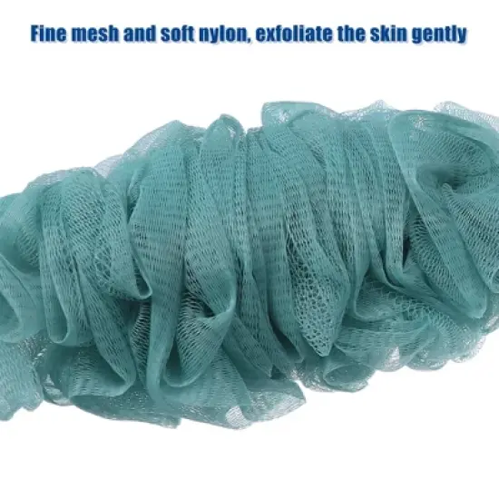 Unique Bargains Body Bath Brush Scrubber Loofah Shower with Long Handle for Skin Exfoliating PP Mesh Blue Pink 2 Pcs image {2}
