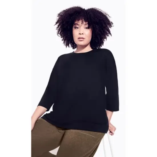 Women's Plus Size Double Pocket Top - black | ZIM & ZOE image {3}