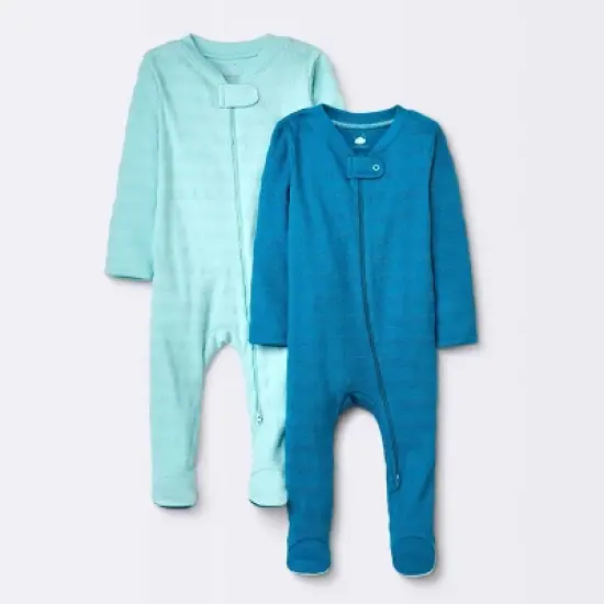 Baby 2pc Waffle Sleep N' Play - Cloud Island&trade; Blue image {3}