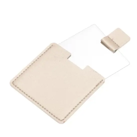 Unique Bargains Durable Square Makeup Mirror 1 Pc Light Pink image {3}