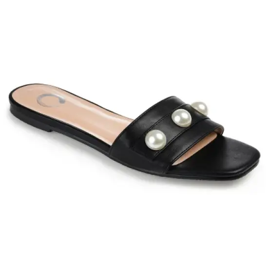 Journee Collection Womens Leonie Slide Flat Sandals image {9}