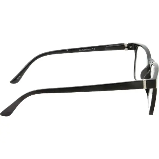 grinderPUNCH Transition Lens  Photochromic Reading Glasses  Clear Readers Turns into Sunglasses in the Sun  UV400 (Black, 2.50) image {4}