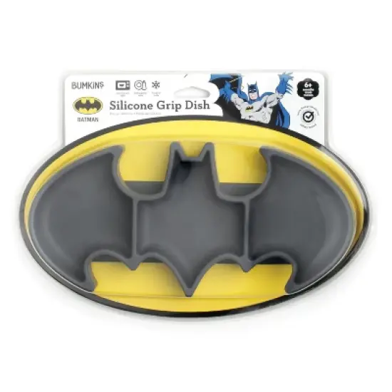 Bumkins DC Comics Batman Grip Dish - Gray image {1}