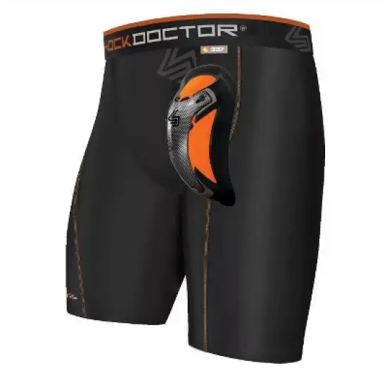 Shock Doctor Pro Boxer Compression Shorts with Ultra Carbon Flex Cup image {4}