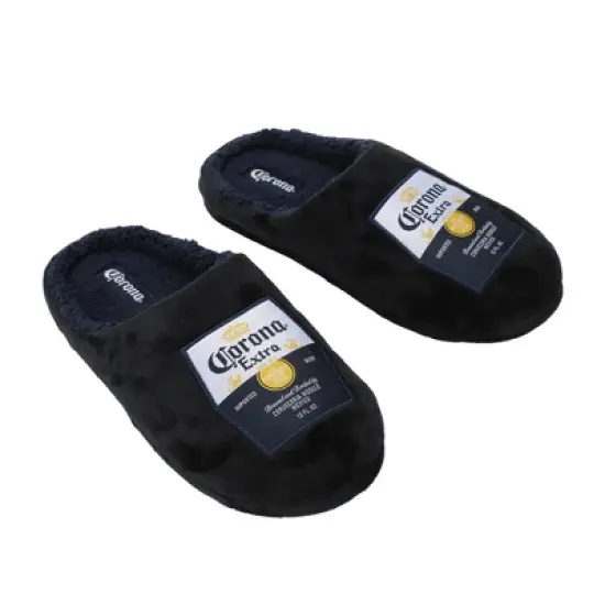 Corona Beer Labels Men's Black Scuff Slippers image {7}