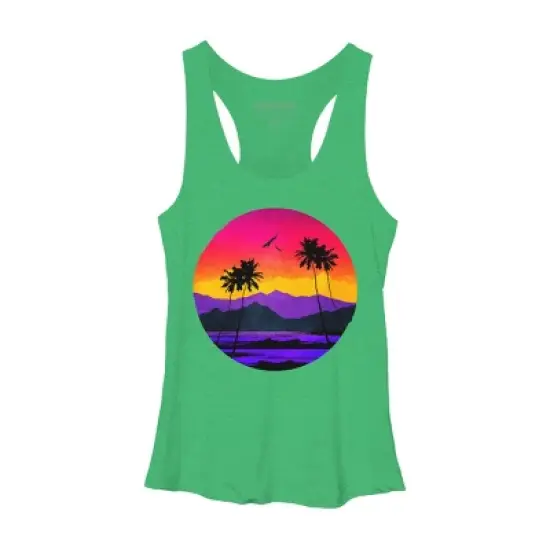 Women's Design By Humans The Color of Paradise By clingcling Racerback Tank Top image {9}