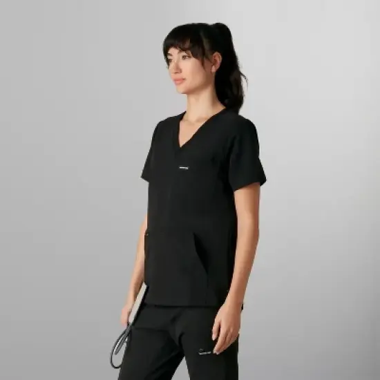 Members Only Women's Scrub Top With Double Chest And Pouch Pocket image {1}