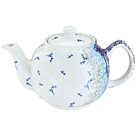Blue Rose Polish Pottery 596 Zaklady Medium Teapot image {15}