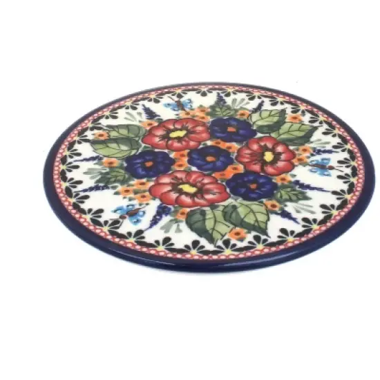 Blue Rose Polish Pottery 1012 Zaklady Trivet image {6}