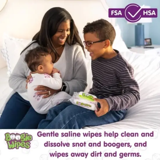 Boogie Wipes Saline Nose Wipes Unscented - 30ct image {1}