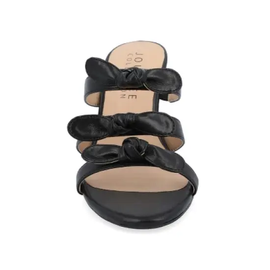 Journee Collection Womens Kristina Kitten Heel Slip On Open Toe Pumps image {5}