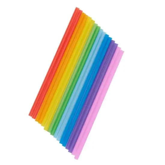 True Colorful Straws, Long Disposable Straws for Cocktails, Smoothies, Iced Coffee, Disposable Party Supplies, Assorted Colors, Set of 100 image {7}