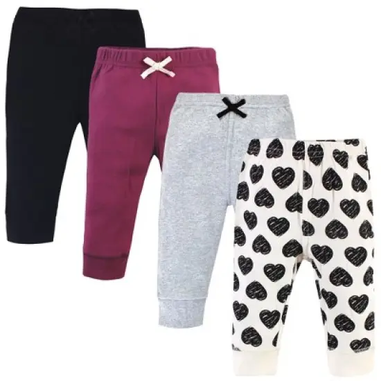 Touched by Nature Baby and Toddler Girl Organic Cotton Pants, Heart image {6}