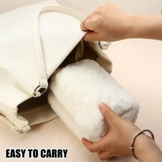 Unique Bargains Cosmetic Travel Zipper Multi-functional Small Plush Makeup Bag 1 Pc image {5}