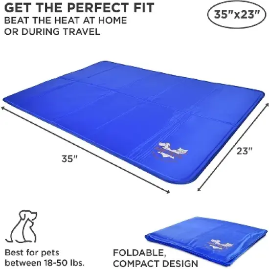 Arf Pets Dog Cooling Mat, Self Cooling Pet Bed - 23" x 35" Cold Pad image {2}
