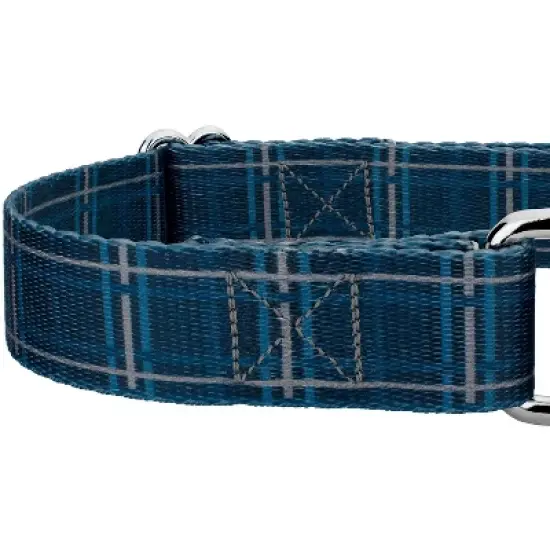 Country Brook Petz Navy Plaid Martingale Dog Collar image {3}