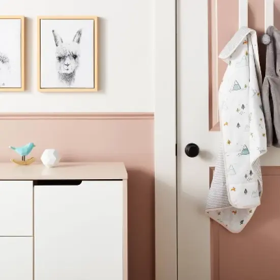 Jersey Knit Reversible Baby Blanket Adventures - Cloud Island&trade; White/Gray/Pink image {1}