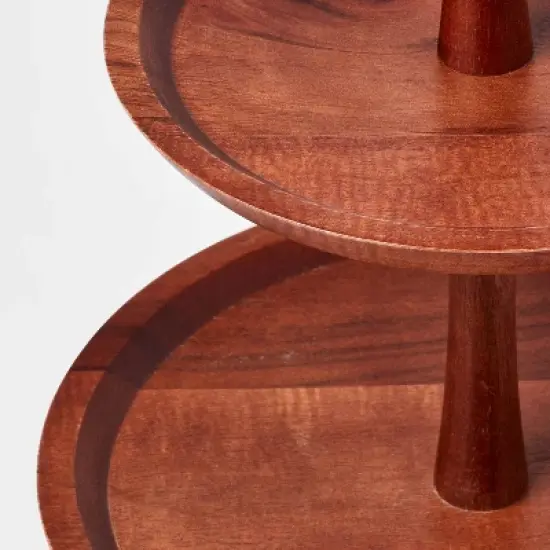 Wood 2-Tier Signature Serving Stand - Threshold&trade; image {2}