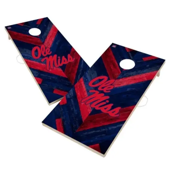 NCAA Ole Miss Rebels 2'x4' Solid Wood Cornhole Board image {1}