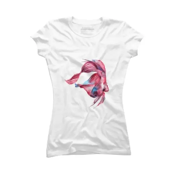 Junior's Design By Humans Betta Fish By GisaPizzatto T-Shirt image {4}
