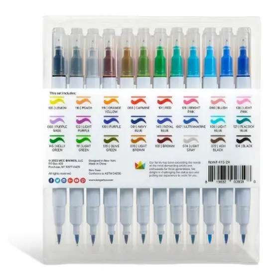 KINGART Twin-Tip Sketch Pens 24 Colors image {8}