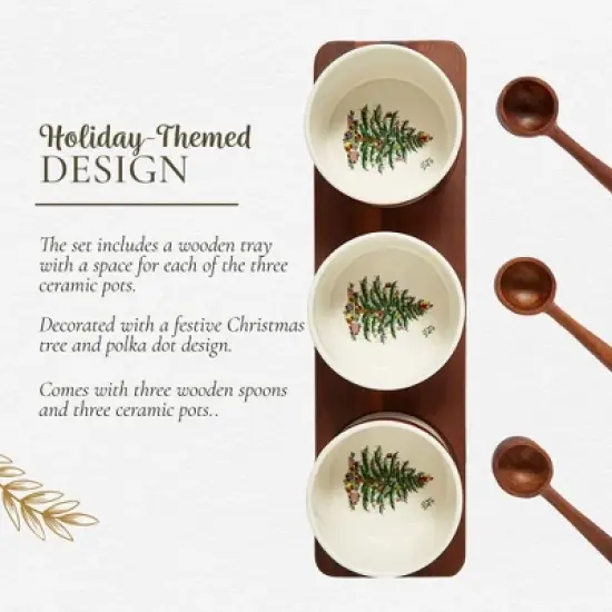 Spode Christmas Tree Polka Dot 7-Piece Condiment Set image {2}