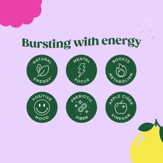 BLOOM NUTRITION Sparkling Energy Drink - Raspberry Lemon - 12 fl oz Can image {3}