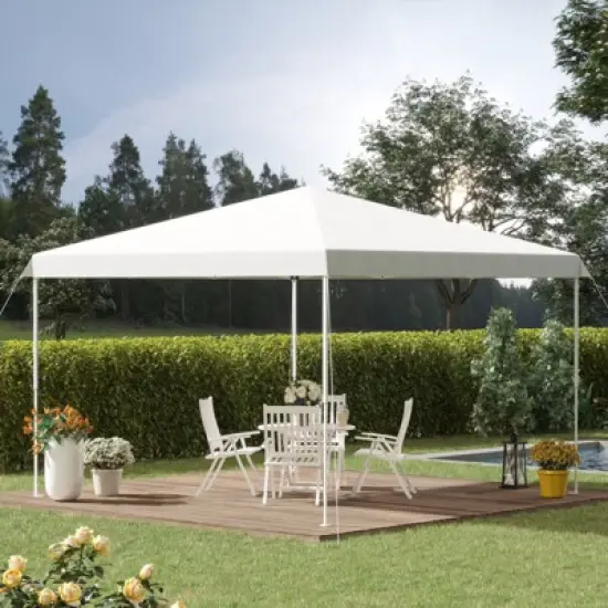 DSVIMOY 13'*13' Pop Up Canopy Tent, Outdoor Instant Gazebo Sun Shade Shelter for Catering, Wedding, White, 157.2"*157.2"*124.8" image {3}