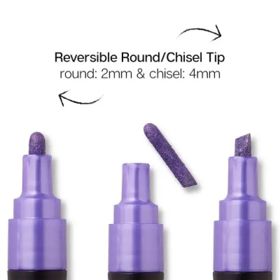 KINGART Liquid Chalk Markers, 8 Metallic Colors image {2}