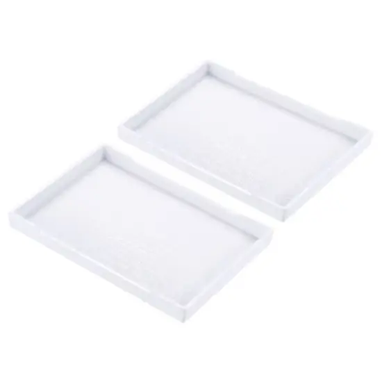 Unique Bargains Plastic Fast Food Reusable Serving Tray 2 Pcs image {5}
