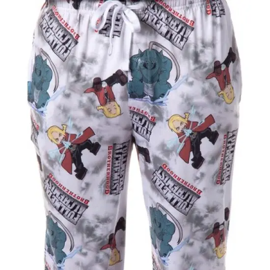 Fullmetal Alchemist Anime Men's Edward Alphonse and Title AOP Pajama Pants image {2}