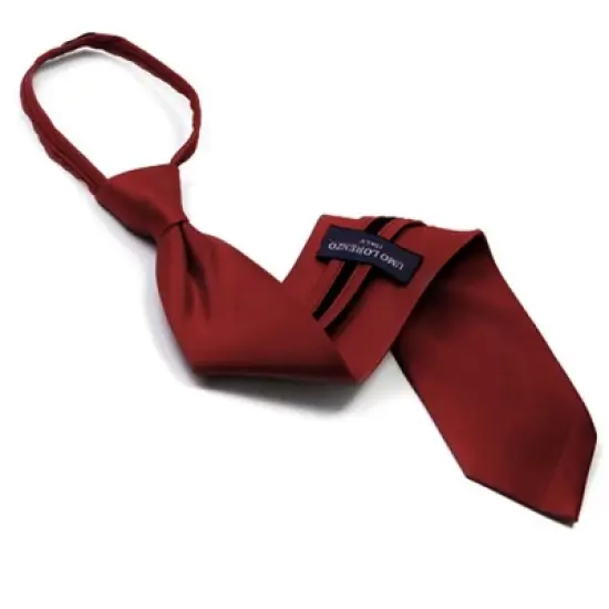 Men's Solid Color Pre-tied Zipper Necktie image {11}