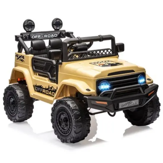 Acekool 12V Kids Ride-On Truck with Remote, Bluetooth, LED Lights & Spring Suspension image {9}