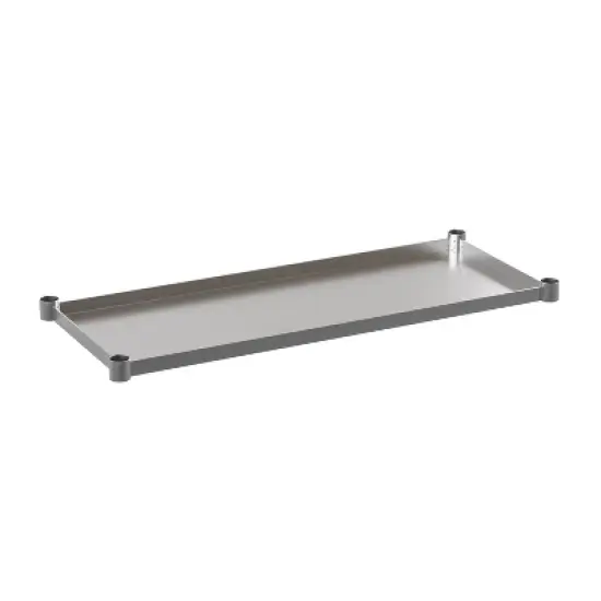 Emma and Oliver Under Shelf for Kitchen Prep and Work Tables - Adjustable Galvanized Lower Shelf for Stainless Steel Tables image {9}