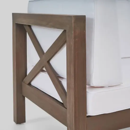 Brava 5pc Acacia Wood Patio Conversation Set - Christopher Knight Home image {2}