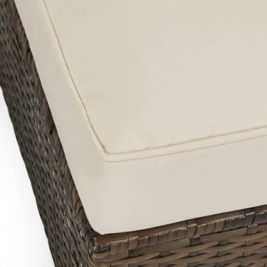 4pc Wicker Patio Sectional Seating Set - Beige - EDYO LIVING image {5}